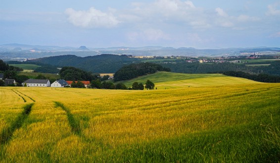 Der Hof in der Landschaft